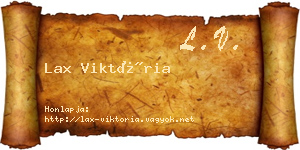 Lax Viktória névjegykártya